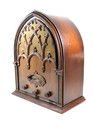 Vintage Echophone Unique Ultra Gothic Patterns Antique Old Half Moon Dial Radio
