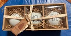 Rae Dunn Christmas Ornaments - Christmas Snow Peace Box Set Of 3 New By Magenta