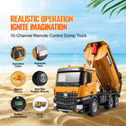 Rc Remote Control Dump Truck Toy Construction Vehicle Toy 10ch 1 14 Scale