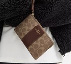 Coach Corner Zip Wristlet In Signature Canvas Brand New Never Opened