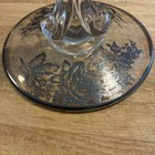 Antique Art Deco Candlestick W silver Overlay Base  floral Design  Sold As Pair
