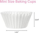 500pc White Cupcake Liners Mini Muffin Liners Wrappers Paper Baking Cups