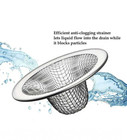 6pcs Stainless Steel Sink Strainer - Mesh Drain   Hair Catcher For Bathroom
