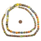 Oval Antique Venetian African Millefiori Trade Beads  15810 10mm Ivory Coast