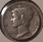 1944-d Mercury Dime 10c Denver Mint 90  Silver Us Coin   166s-13007 rbk 