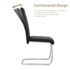  Set Of 4 Modern Dining Chairs  Upholstered Armless Chairs With Fabric pvc 