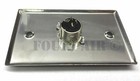 1-port Socket 3-pin Xlr Male Stainless Steel Microphone Mic Audio Wall Plate New