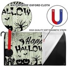  Happy Halloween Mailbox Cover Wooden Striped 21x18 In Lighte Green And Black