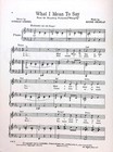What I Mean To Say Sheet Music Whoop Up  1958 Musical Flop Moose Charlap Gimbel