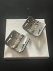 Antique Edwardian To Art Deco Marcasite Or Cut Steel Butterfly Shoe Buckles
