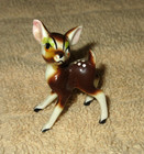 Lot Of 6 Vintage Mini Deer Fawn Figures Glass Porcelain 