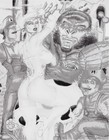 Art Work Original Pencil Drawing 11 X 7    Mario And Luigi  