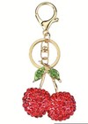Sparkling Rhinestone Cherry Car Keychain - Charm For Purse  Backpack  Etc 