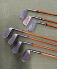 Great 7 Club Set Of Hickory Shaft Spalding Kro Flite Registered Irons