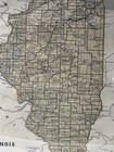Antique 1844 Map Of Illinois 14   x11   