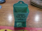 Vintage Tin Wall  Match Stick  Holder Renville   Mn- Farmers Coop Oil