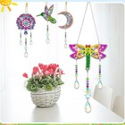 Jecuik 6 Pcs Diamond Painting Suncatchers Double Sided Diamond Art Mandala Kit