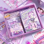 Scrapbook Kit For Girls A6 Grid Kawaii Notebooks Stationery Junk Journal Kit    