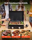 Vevor Gas Griddle 2 Burner 22 Inch Portable Tabletop Griddle Propane With Lid