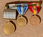 Us Army Military Korean War Era Full Size Mounted Medal Bar Service Set