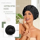 Reusable Shower Cap For Women  Large Waterproof Shower Bonnet Washable Elastic