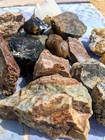 5 Lb Medium Size Gem Stone Crystals Agate Jasper Wood  Rough Mix Lot