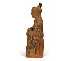 Old Antique Seated Bodhisattva Carving Carved Wood Sculpture Japanese Or Chinese