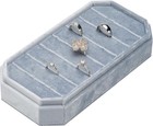 Velvet Ring Organizer Display Tray Jewelry Box Earring Holder Case