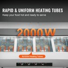 4-pan Commercial Food Warmer 4 X 20 6qt Steam Table   Acrylic Sneeze Guard