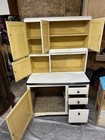White Antique Hoosier Cabinet