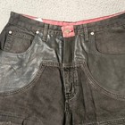 Rare Vintage Exhaust Hip Hop Denim Jeans 90s Streetwear Leather Red Size 30