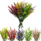 8 Bundles Artificial Lavender Flowers Fake Flowers Outdoor Plants For Home Decor