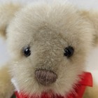 First   Main Darling Tan Brown Teddy Bear Plush Red Ribbon Hearts Stuffed Animal