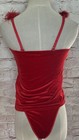 Vintage Fashion Bug Camisole Thong Set Large Sexy Velvet Y2k Red Lingerie