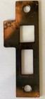 Antique vintage Door Strike Plate Mortise Type Victorian 1920s 3-3 4   