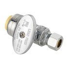 Efield 1 2  Push Connect   3 8 od  Push Fit Straight Stop Valve 1 4turn Lead Free