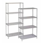 Zoro Select 1anz9 Wire Shelving Unit  24 d X 48 w X 74 h  4 Shelves  Chrome
