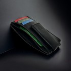 Mens Leather Magnetic Front Pocket Wallet Money Clip Slim Id Credit Card Holder