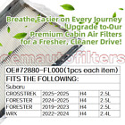Oem Cabin Air Filter For 2019-2025 Subaru Forester H4 2 5l Cfa12775 72880-fl000