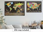 Two Scratch-off Maps  World Map 17x24    Usa Map - Deluxe Travel Posters - Co   