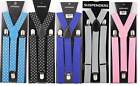 Mens womens Clip-on Braces Elastic Y-shape Adjustable Suspender Pick One Color