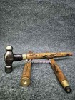 Vintage Solid Axe Head Handle Victorian Handcrafted Wooden Walking Stick Cane