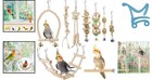 Bird Parrot Swing Toys With Chewing Perch Climbing Ladder Bird Cage Toys For    