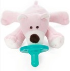 Wubbanub Baby Pink Stuffed Bear Pacifier Holder Security Animal Infant Binky New