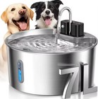7l Pet Water Fountain Wireless Sensor Stainless Steel Dog Cat Bowl