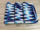 Handmade Set Of 3 Crochet Cotton Dish Cloths Or Wash Cloths 8 5x8 5 Inches  new 