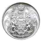5- 1964 Canada 50-cent Silver Half Dollar Coin Brilliant Uncirculated  bu    80 