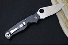 Spyderco Buttonup Folder - Black Carbon Fiber Handle   8cr13mov Stainless Steel