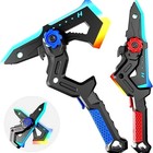 2in1 Led Transforming Sword Axe Toy Rgb Mist Spray Sound Kids Cosplay Gift