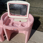 Vintage Little Tikes Salon Beauty Vanity W  Mirror   Pink Chair Desk
